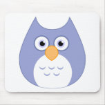 Cute Blue Owl Mouse Pads
