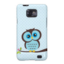 Cute Blue Owl Samsung Galaxy S Case