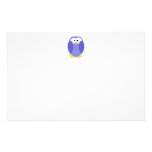 Cute Blue Penguin. Penguin Cartoon. Personalized Stationery