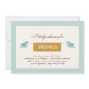 Cute Blue Twitters Baby Shower Invitation