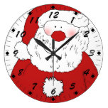 Cute Blushing Santa wall clocks