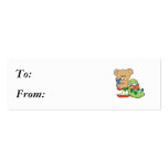 Cute Book Worm and Reading Bear Business Card