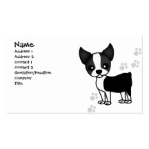 Cute Boston Terrier Dog Business Card