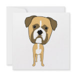 Cute Boxer Dog Cartoon Personalized Invitation