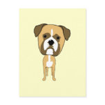 Cute Boxer Dog Cartoon Post Card