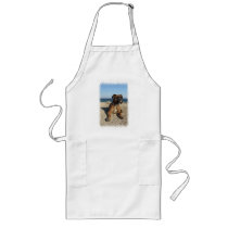 Cute Boxer Dog Long Apron
