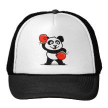 Cute Boxing Panda Mesh Hat