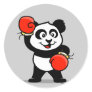 Cute Boxing Panda Round Sticker
