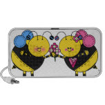 cute boy and girl bumble bees mini speakers