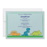 Cute Boys Dinosaur Birthday Party Invitation