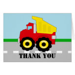 Cute Boy's Dump Truck Thank You Cards