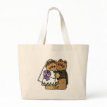 cute bride and groom teddy bear design bag