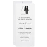 Cute Bride and Groom Wedding Invitation - slim