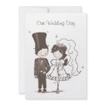 Cute Bride & Groom Wedding Invitation