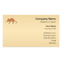 Cute Brown Aardvark Business Card