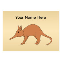 Cute Brown Aardvark Business Cards