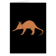 Cute Brown Aardvark Greeting Card