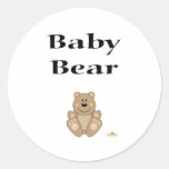 Cute Brown Bear Baby Bear Round Stickers