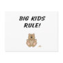Cute Brown Bear Big Kids Rule Postcards