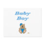 Cute Brown Bear Blue Baseball Cap Baby Boy Postcards