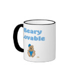 Cute Brown Bear Blue Baseball Cap Beary Lovable Mug