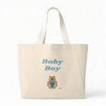 Cute Brown Bear Blue Bib Baby Boy Bag