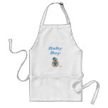Cute Brown Bear Blue Sailor Hat Baby Boy Aprons