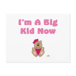 Cute Brown Bear Pink Sailor Hat I'm A Big Kid Now Postcards