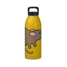Cute Brown / black Rat Water Bottle
