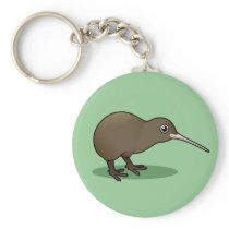 Cute Brown Kiwi from New Zealand Keychains