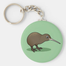 Cute Brown Kiwi from New Zealand Keychains