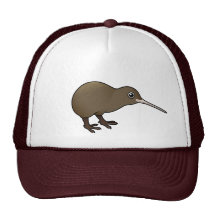 Cute Brown Kiwi from New Zealand Mesh Hat