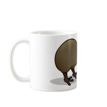 Cute Brown Kiwi from New Zealand Mugs