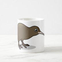 Cute Brown Kiwi from New Zealand Mugs