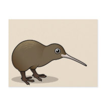 Cute Brown Kiwi from New Zealand Post Cards