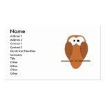 Cute Brown Owl Business Card