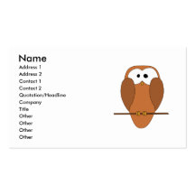 Cute Brown Owl Business Card