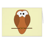 Cute Brown Owl Greeting Card