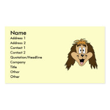 Cute Brown Shaggy Dog. Business Card Templates