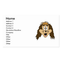 Cute Brown Shaggy Dog. Business Cards