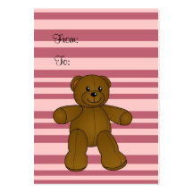 Cute brown teddy bear business cards