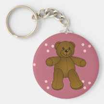 Cute brown teddy bear key chains
