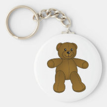Cute brown teddy bear keychain