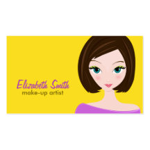 Cute Brunette Business Card