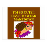 cute brunette joke postcards