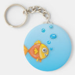 cute bubble fish underwater scene key chains