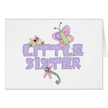 Cute Bugs Little Sister Cards