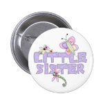 Cute Bugs Little Sister Pinback Buttons