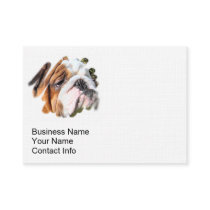 Cute Bulldog Photo Business Card