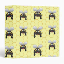 Cute Bumble Bee Pattern 3 Ring Binder